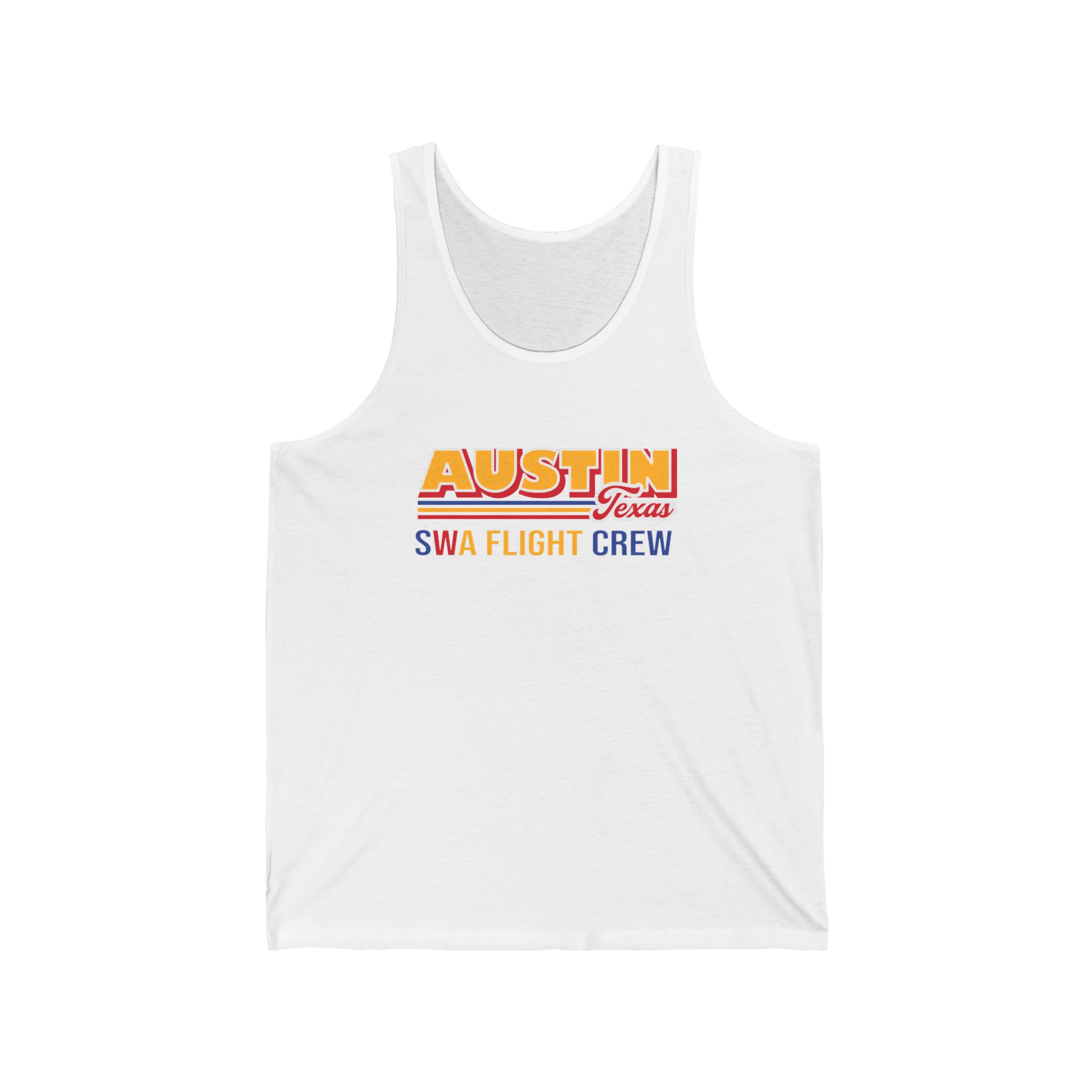 Austin, Texas SWA Flight Crew Tank Top – Retro Travel Airline Tee