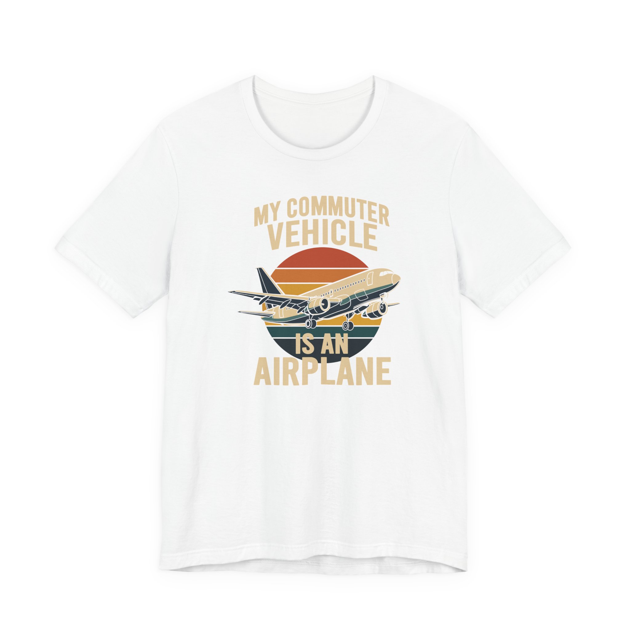 My Commuter Vehicle Is An Airplane T-Shirt — Retro Pilot Tee for Aviators & Travel Lovers