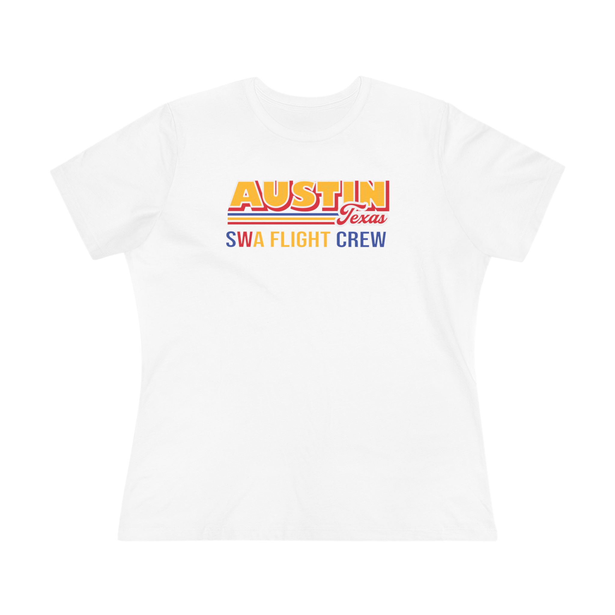 Austin Texas SWA Flight Crew T-Shirt Ladies — Retro Airline Crew Tee